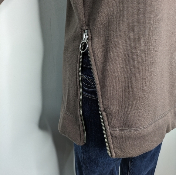 Athleta brown turtleneck long sleeve sweatshirt S - Picture 7 of 11